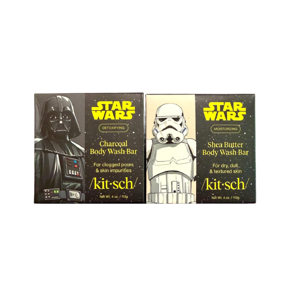 Kit•sch x Star Wars Shea Butter Body Wash & Charcoal Body Wash Bar New Lot of 2